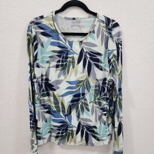 Hang Ten Long Sleeve Rash Guatd Color Mint Top Summer Size XXL.